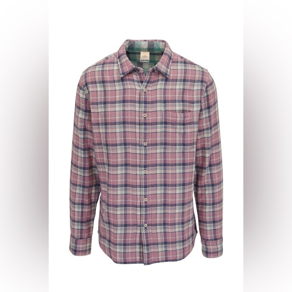 FAHERTY BRAND
Orchid Bay Plaid Cotton Reversible Sport Shirt (M5)